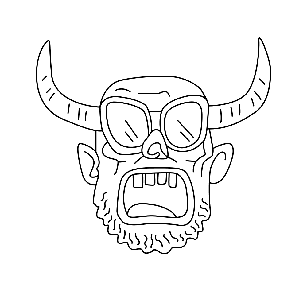 Funky Bull_outlined